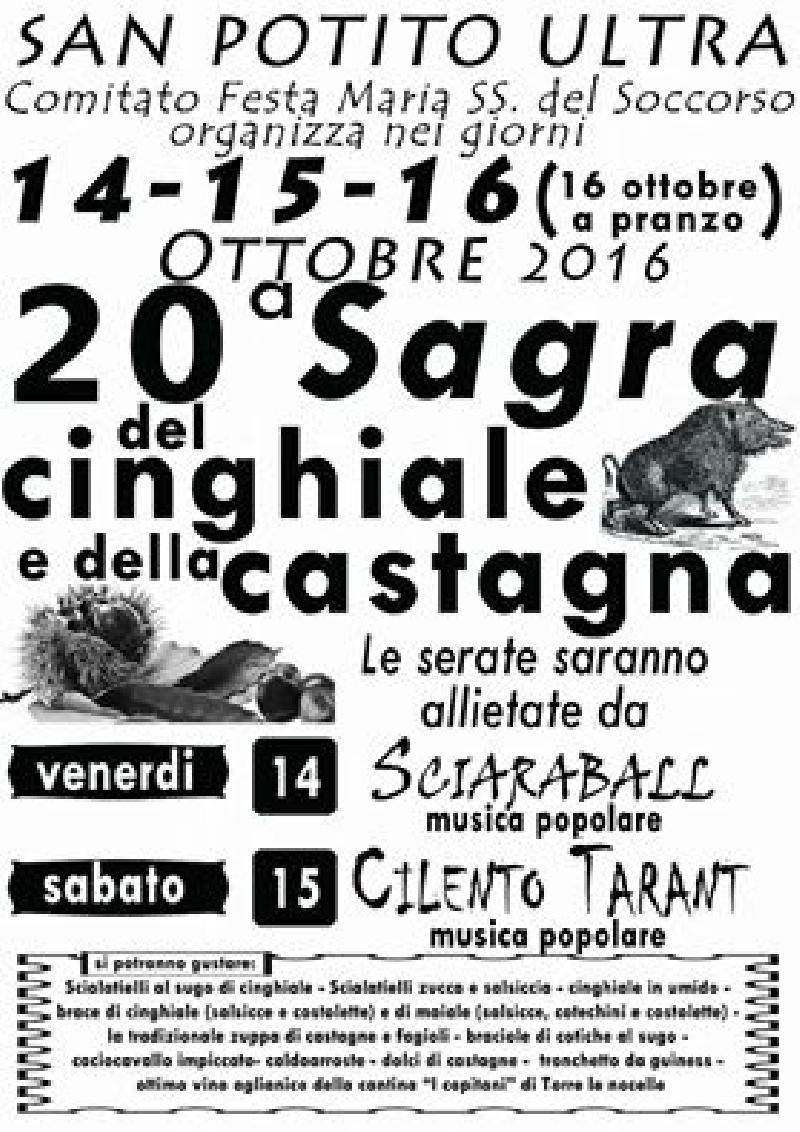 14 e 15 ottobre a San Potito Ultra sagra del cinghiale e della castagna