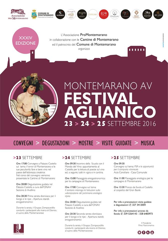 Dal 23 al 25 settembre "Festival Aglianico" a Montemarano