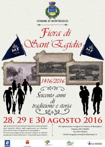 28, 29 e 30 agosto a Montefusco la seicentesima edizione della fiera di Sant'Egidio