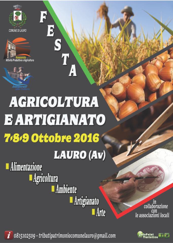 Dal 7 al 9 ottobre a Lauro la festa dell'artigianato e dell'agricoltura