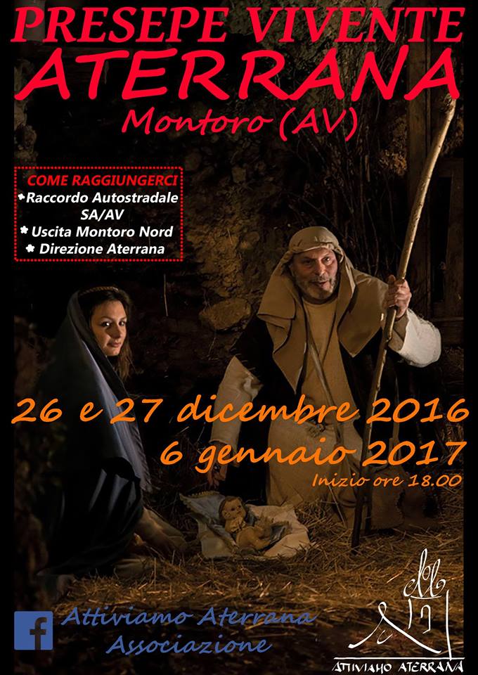 Il 26 e il 27 dicembre 2016 ed il 6 gennaio 2017 nuova edizione del "presepe vivente" di Aterrana