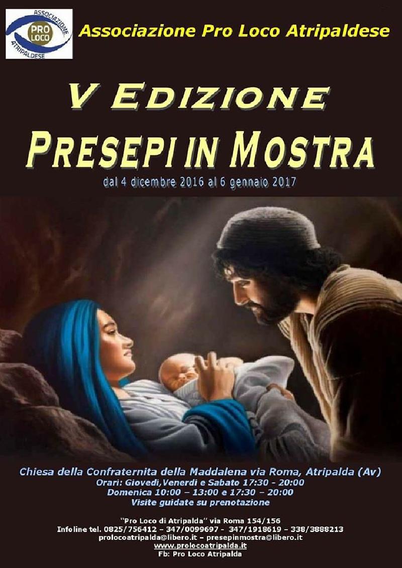 Dal 4 dicembre 2016 al 6 gennaio 2017 ad Atripalda V edizione di "presepi in mostra"