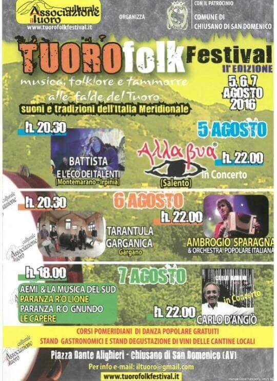 Tuoro Folk Festival: dal 5 al 7 agosto a Chiusano di San Domenico